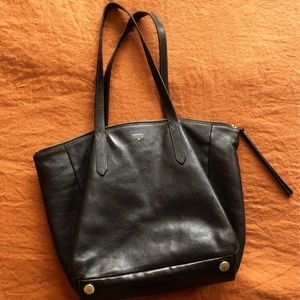 Fossil Black Leather shoulder/tote bag